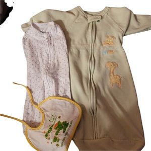 Swaddle Me Newborn Carter's One Size Sleep Sack and Bib Giraffe Stars
